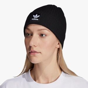 OS Adidas Ribbed Black Beanie
